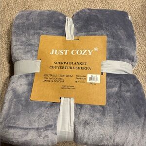 Just Cozy Plush Sherpa Blanket - Soft Gray